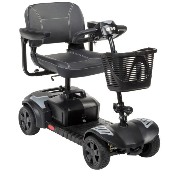 Drive Medical Phoenix LT 4 Wheel Mobility Scooter - Lightweight & Portable Electric Scooter for Adults & Seniors - Perfect for Shopping, Travel & Outdoor Activities