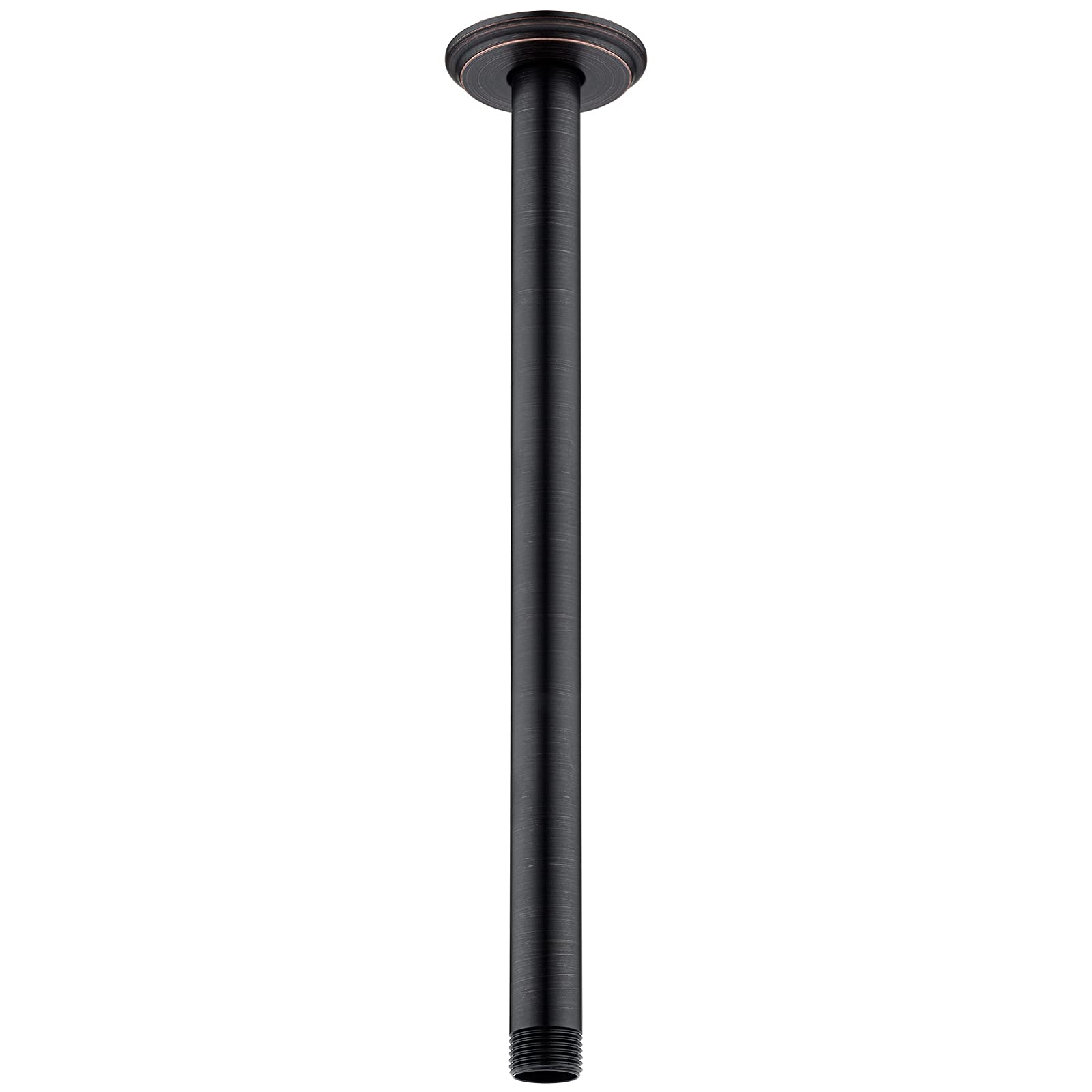 12 Inch Oil Rubbed Bronze Ceiling Mount Shower Arm with Flange - Heavy Duty Rain Shower Head Extension Pipe for Luxurious Bathroom Upgrade (Perfect for Spa-Like Shower Experience)