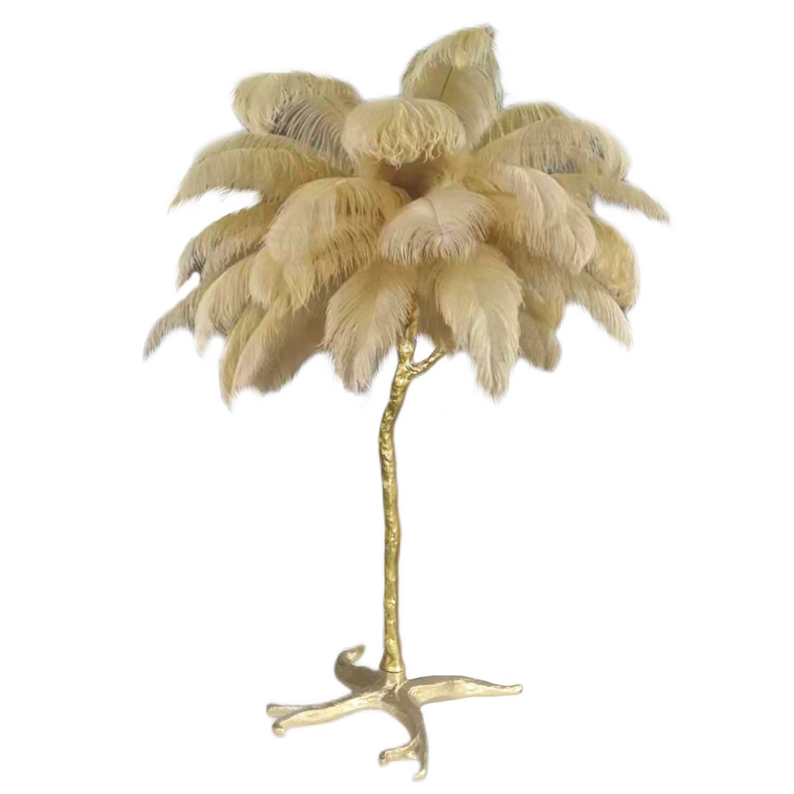 HSART LED Floor Lamp - Modern Nordic Style Ostrich Feather Standing Light with Resin Base, Dimmable Tall Lamp for Living Room, Bedroom, Dining Room & Office Decor | Perfect for Reading Corner, Lounge Area and Home Ambiance Lighting
