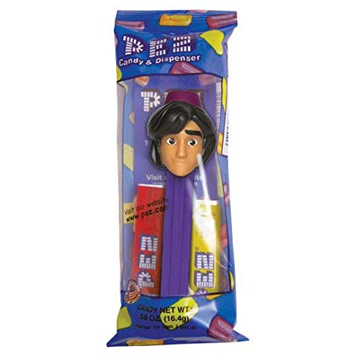 PEZ Aladdin Candy Dispensers - Aladdin and Princess Jasmine Collectible Toys with 3 Candy Refills | Disney Movie Character Gift for Kids, Birthday Party Favors, Halloween Treats, Christmas Stocking Stuffers