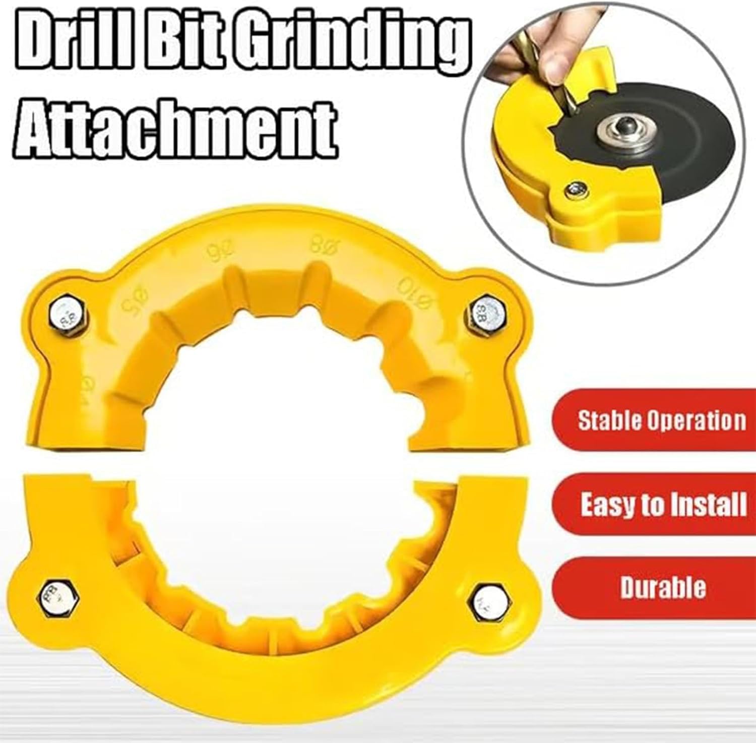 Premium Drill Bit Sharpener & Grinding Attachment - Portable Angle Grinder Tool for Sharpening Multi-Specification Drill Bits (2PCS) - Perfect for DIY Projects, Metalworking & Woodworking