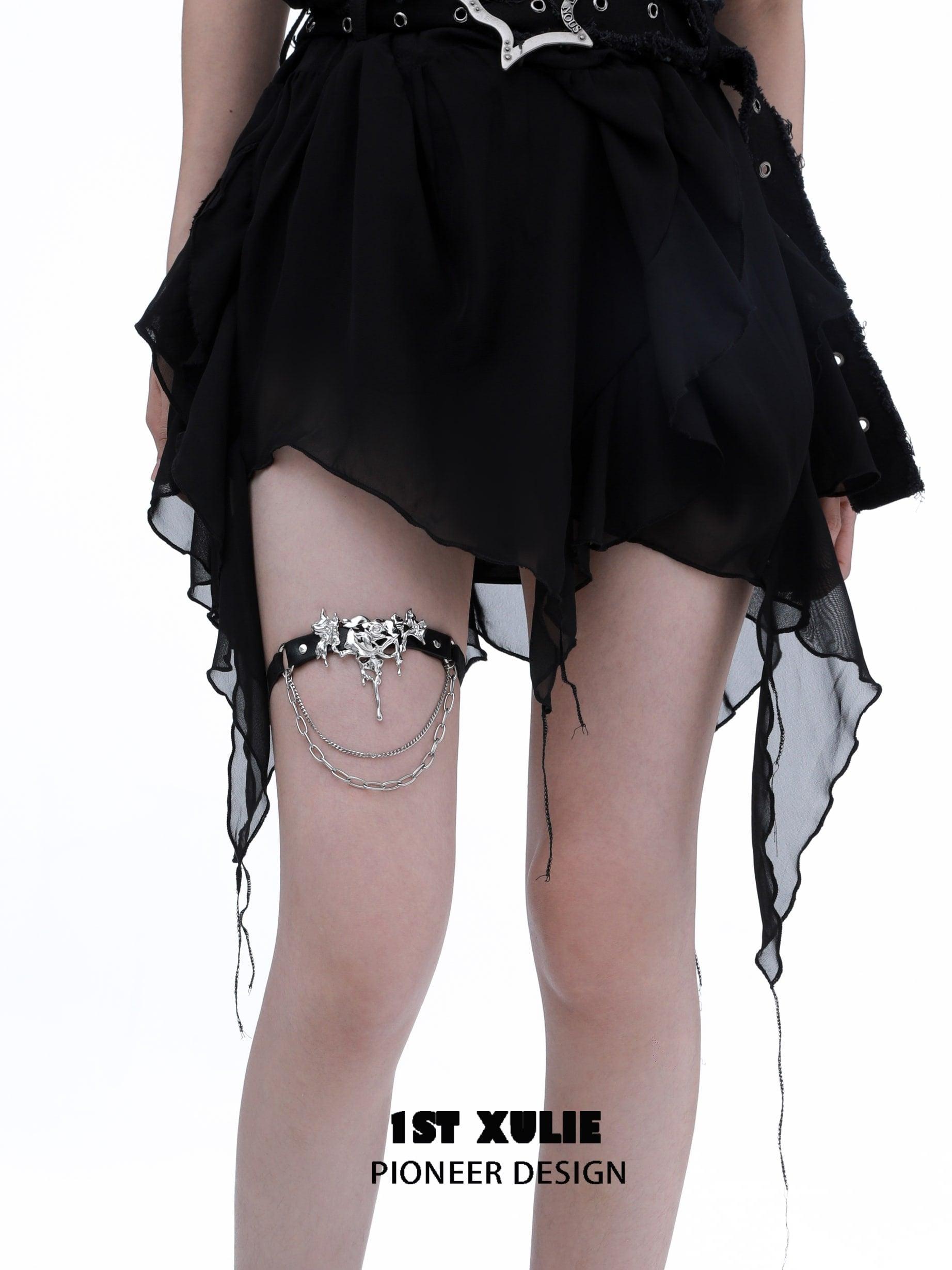 18K Platinum Plated Rose Gold Leg Chain - Elegant Anklet for Women, Perfect for Beach Parties, Weddings & Date Nights