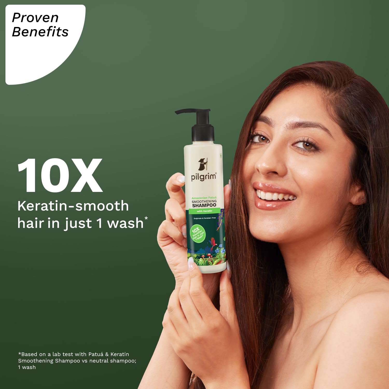 Pilgrim Patuá & Keratin Smoothing Shampoo for Dry Frizzy Hair - Sulfate & Paraben Free Shampoo for Women & Men - Hair Smoothing & Scalp Care - 200ml - Perfect for Daily Use & Salon-Like Results at Home