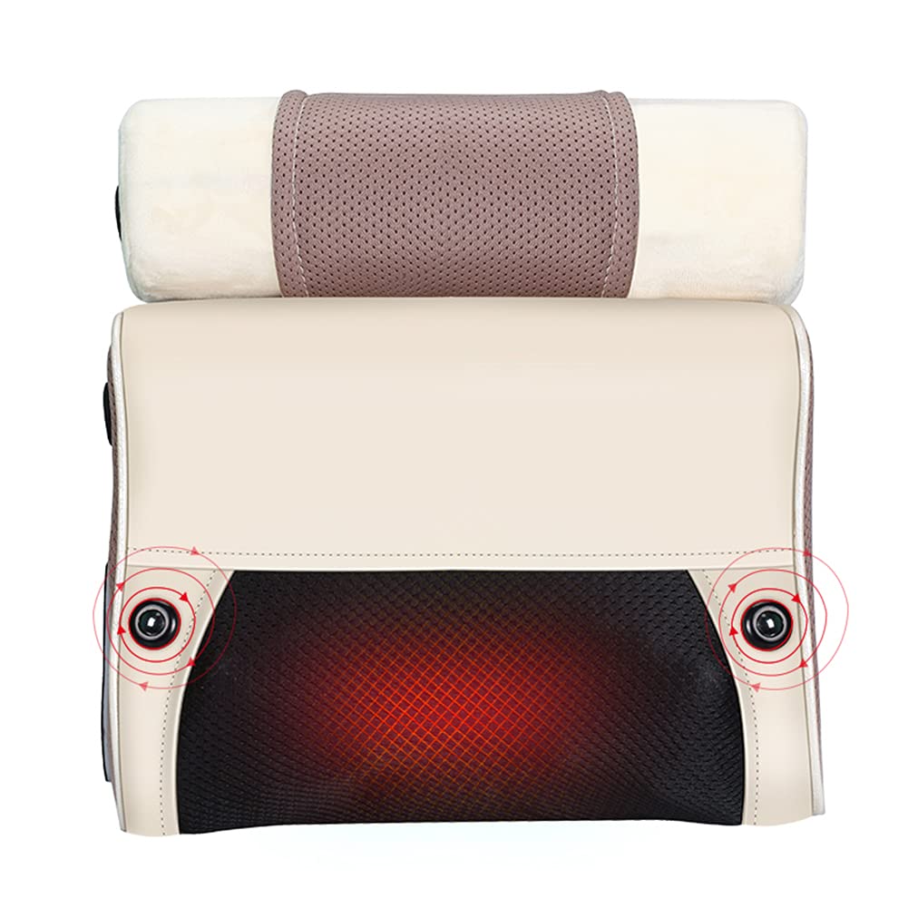 Electric Back Massager with Heat - Deep Kneading Neck Shoulder Lumbar Calf Leg Foot Massage for Men & Women, Adjustable Massage Nodes - Perfect for Home, Office, and Travel Relaxation