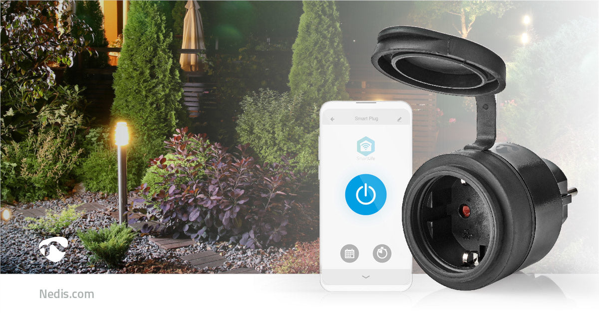 SmartLife Outdoor Smart Plug - Weatherproof WiFi Outlet for Garden, Patio & Home Automation - Control Lights & Devices Remotely via App (Works with Alexa & Google Assistant)