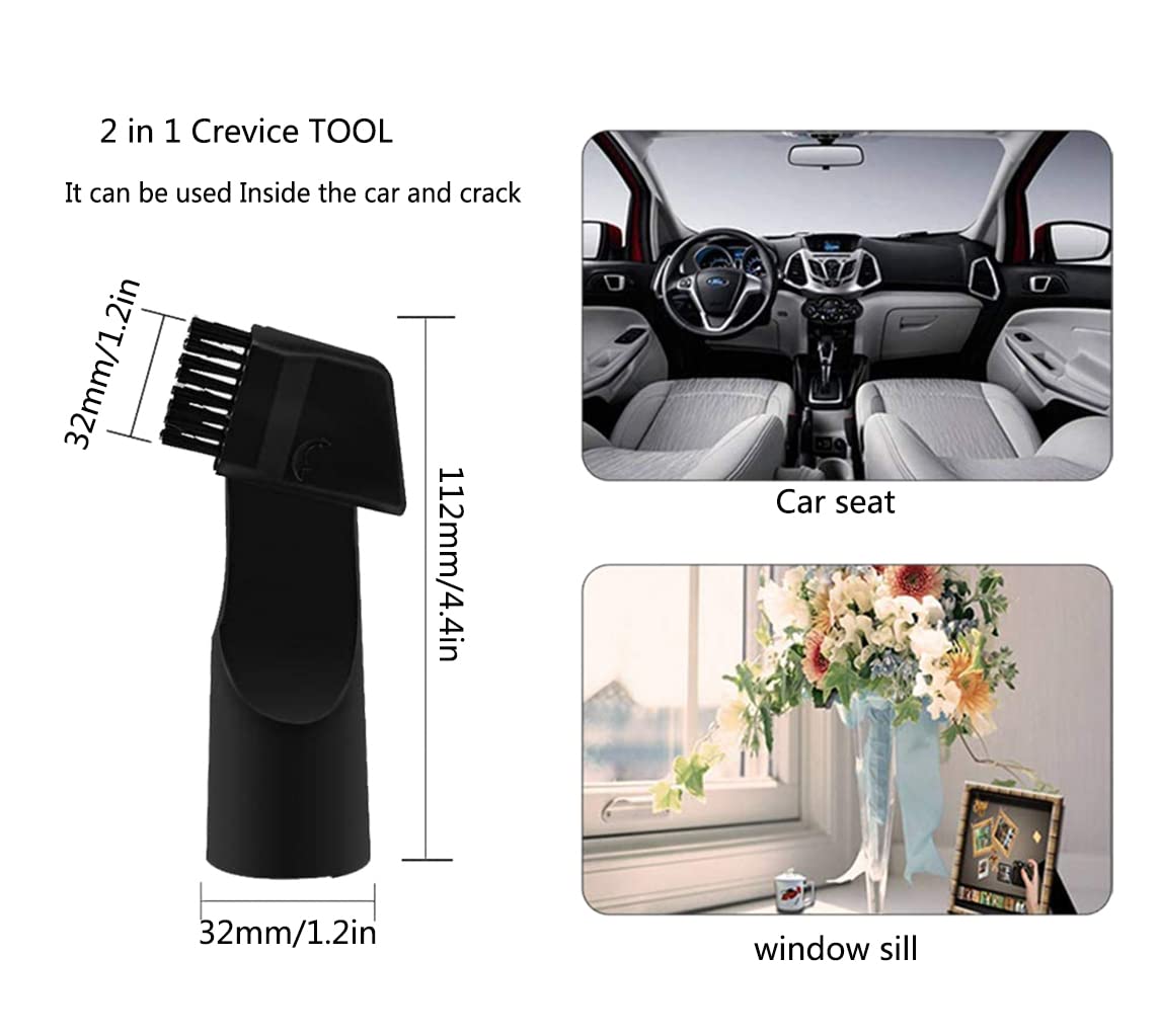 1 1/4 inch & 1 3/8 inch Vacuum Cleaner Accessories Kit - Universal Replacement Attachments for Standard Hose - Includes Brush Tools for Deep Cleaning Carpets, Upholstery and Hard Floors