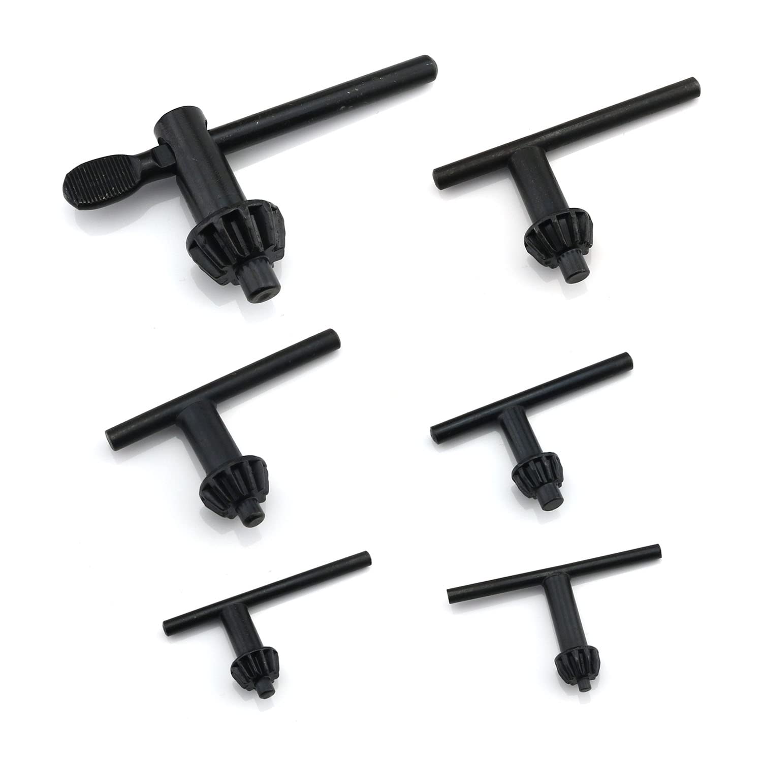 6-in-1 Drill Chuck Key Wrench Set - Universal Electric Hand Drill Clamping Tool with 6 Sizes - Replacement Chuck Wrench for Power Drills - Perfect for DIY Projects, Woodworking, and Metalworking
