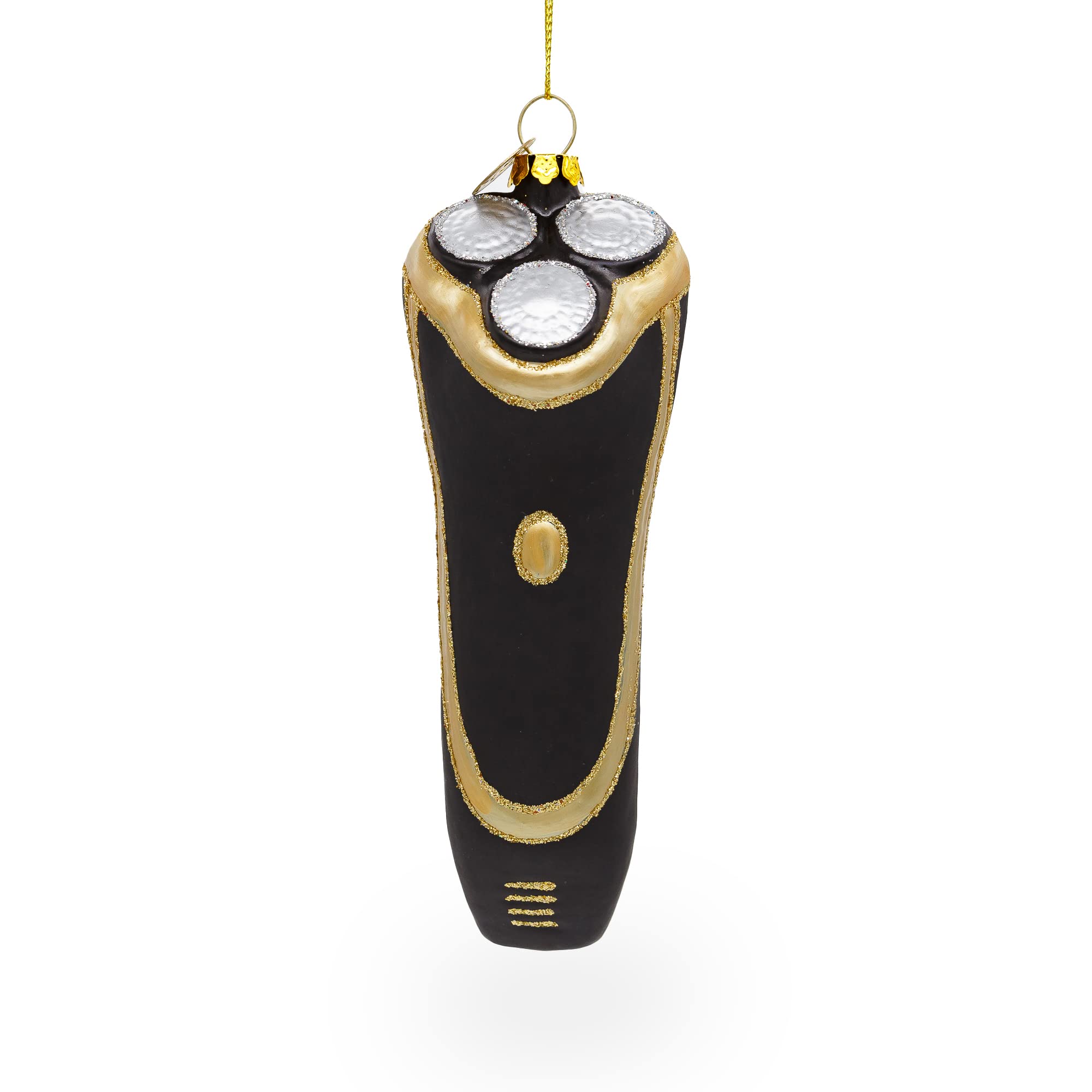 Modern Electric Shaver Blown Glass Christmas Ornament - Unique Holiday Decoration for Tree, Gift, Home & Office Decor - Perfect for Christmas, Xmas Party, Winter Festival Decorations