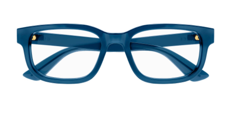 Gucci GG1584O 003 Blue Rectangular Men's Eyeglasses - Premium Designer Sunglasses for Men | UV Protection & Stylish Frame | Perfect for Driving, Outdoor Activities & Fashion Accessories
