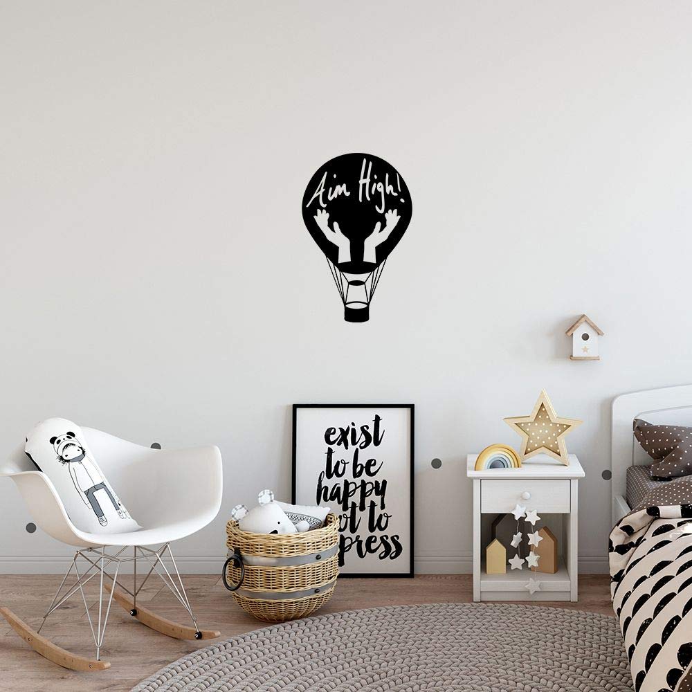 Inspiring Hot Air Balloon Wall Decal for Kids Room - Motivational Quote Sticker for Nursery, Bedroom & Playroom - Fun Vinyl Art Decor (20x18 inch) - Perfect for Girls & Boys Bedrooms, Kindergarten Classrooms & Home Decor