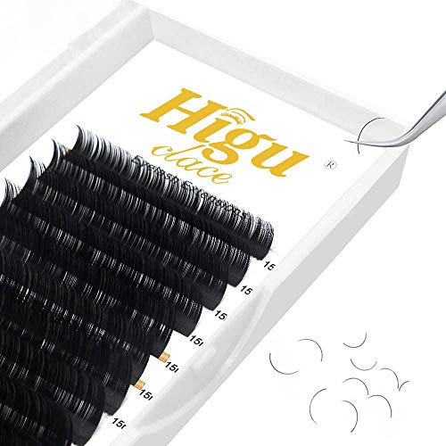 Premium 0.03mm D 15mm Silk Classic Eyelash Extensions - Professional Salon Quality Single Lashes for Natural Volume & Length | Perfect for Weddings, Parties & Everyday Glam