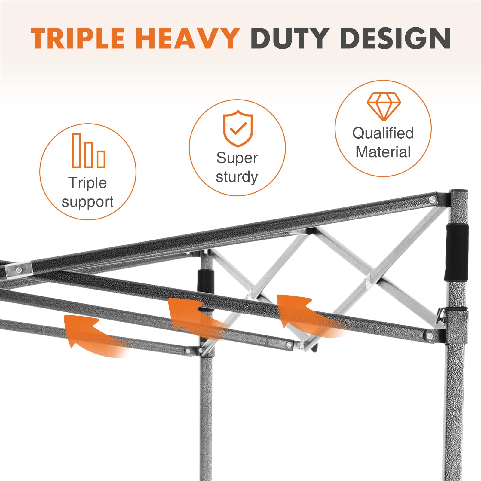 Sweetcrispy 10x10 Pop Up Canopy Tent - Heavy Duty Waterproof Portable Shade with Sand Bags for Outdoor Parties, Backyard Events, Camping & Beach - Dark Grey Shelter