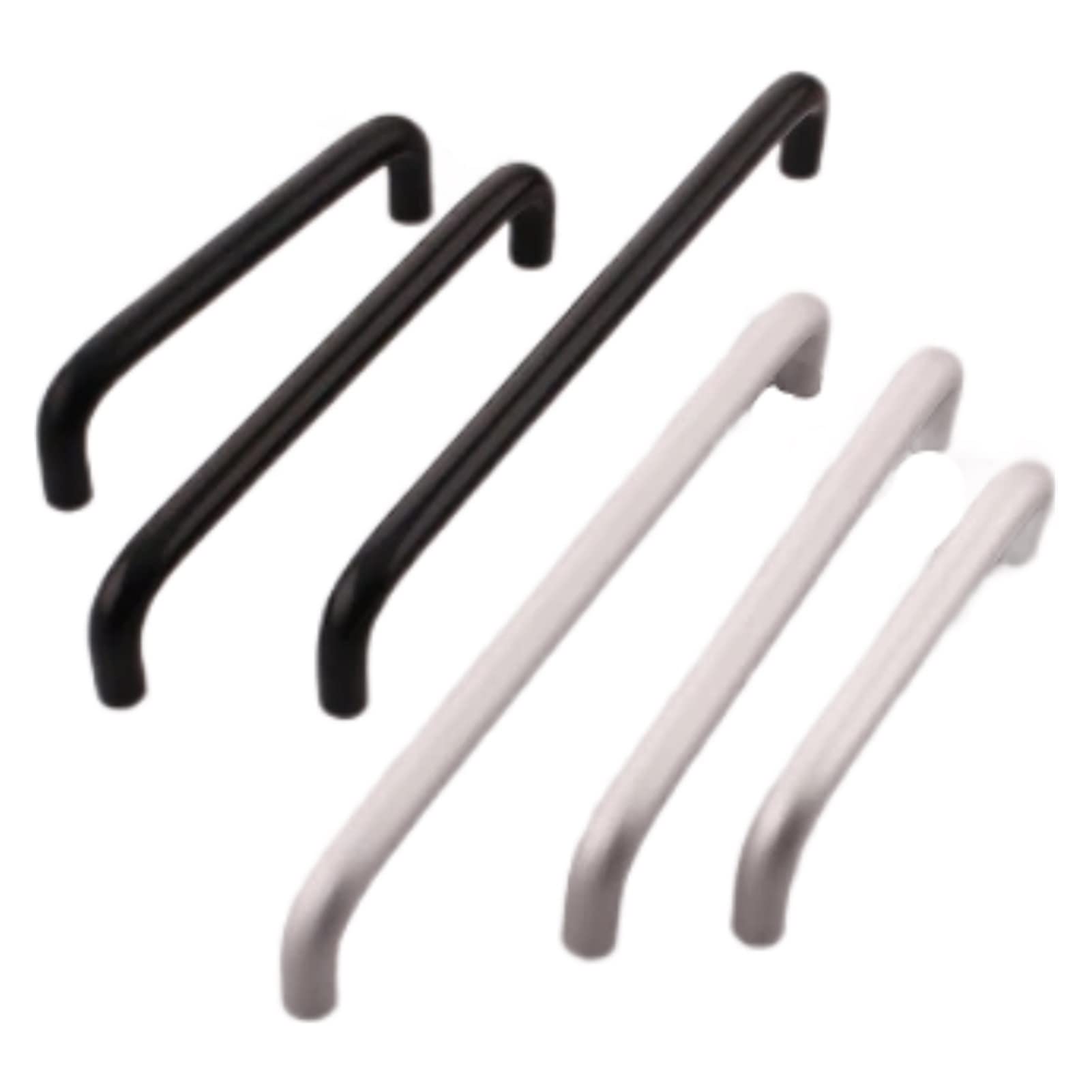 TRENTSNOOK Solid Aluminum Cabinet Handles - Small Kitchen & Bathroom Drawer Pulls - Single Hole Black Hardware for Modern Cabinets & Furniture - Perfect for Home Renovation & DIY Projects