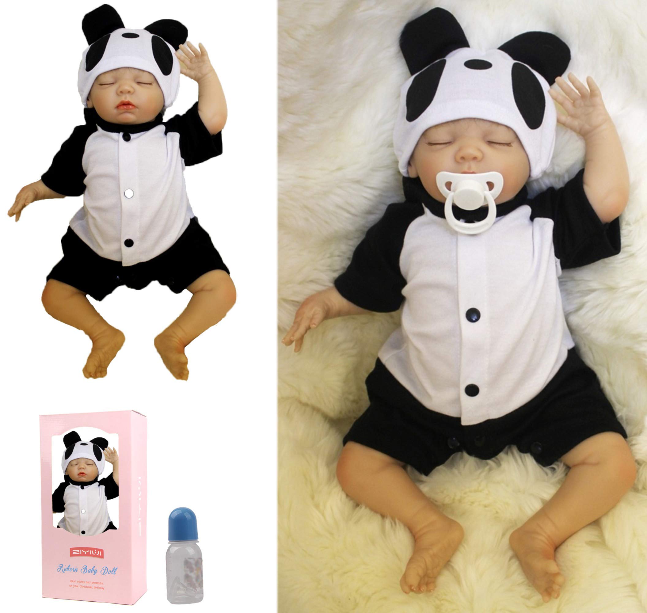 ZIYIUI 20 Inch Realistic Reborn Baby Doll - Soft Silicone Vinyl Toy for Christmas Gifts & Nursery Decor
