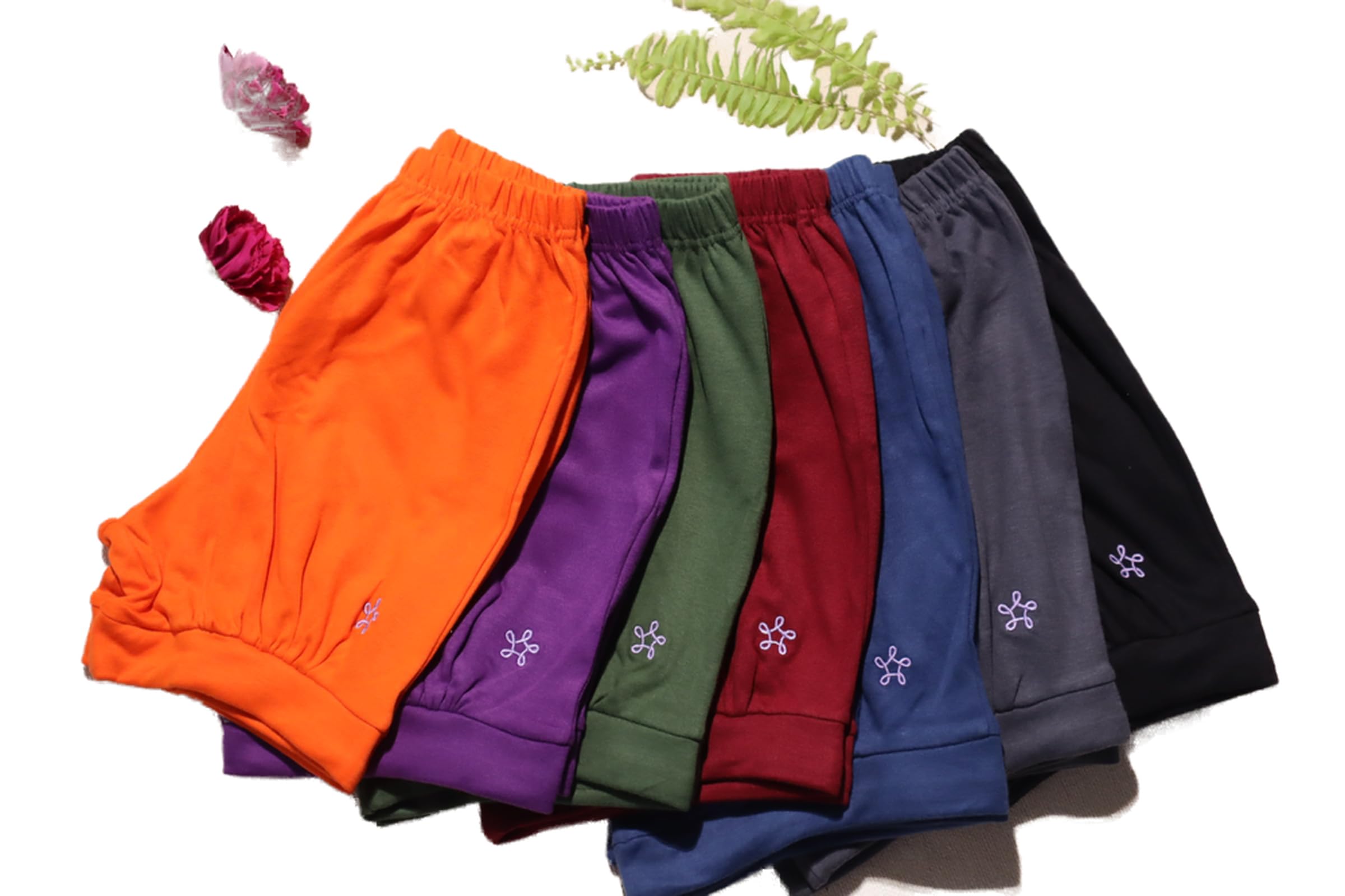 Premium Women's Yoga Shorts 7-Piece Set - Iyengar & Hot Yoga Pants - Breathable High-Waist Workout Shorts for Women - Perfect for Yoga, Pilates, Gym & Lounge Wear