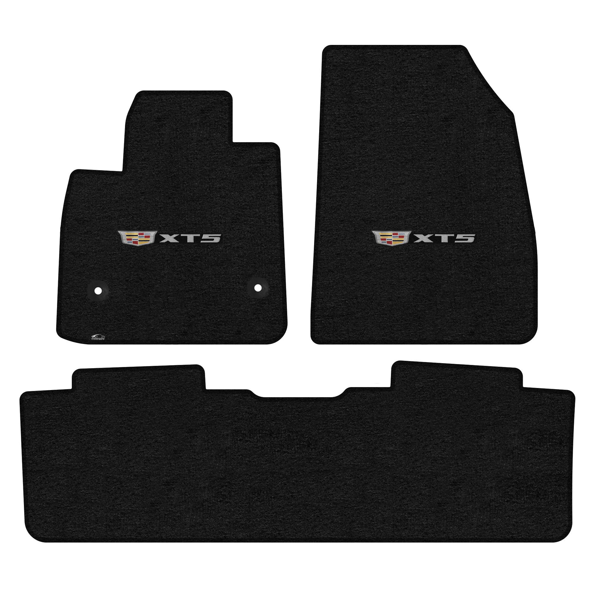 Premium Custom-Fit Carpeted Floor Mats for Cadillac XT5 2017-2023 | Luxury Car Floor Liners with XT5 Logo (3-Piece Set, Charcoal) - Perfect for All-Weather Protection & Enhanced Interior Style