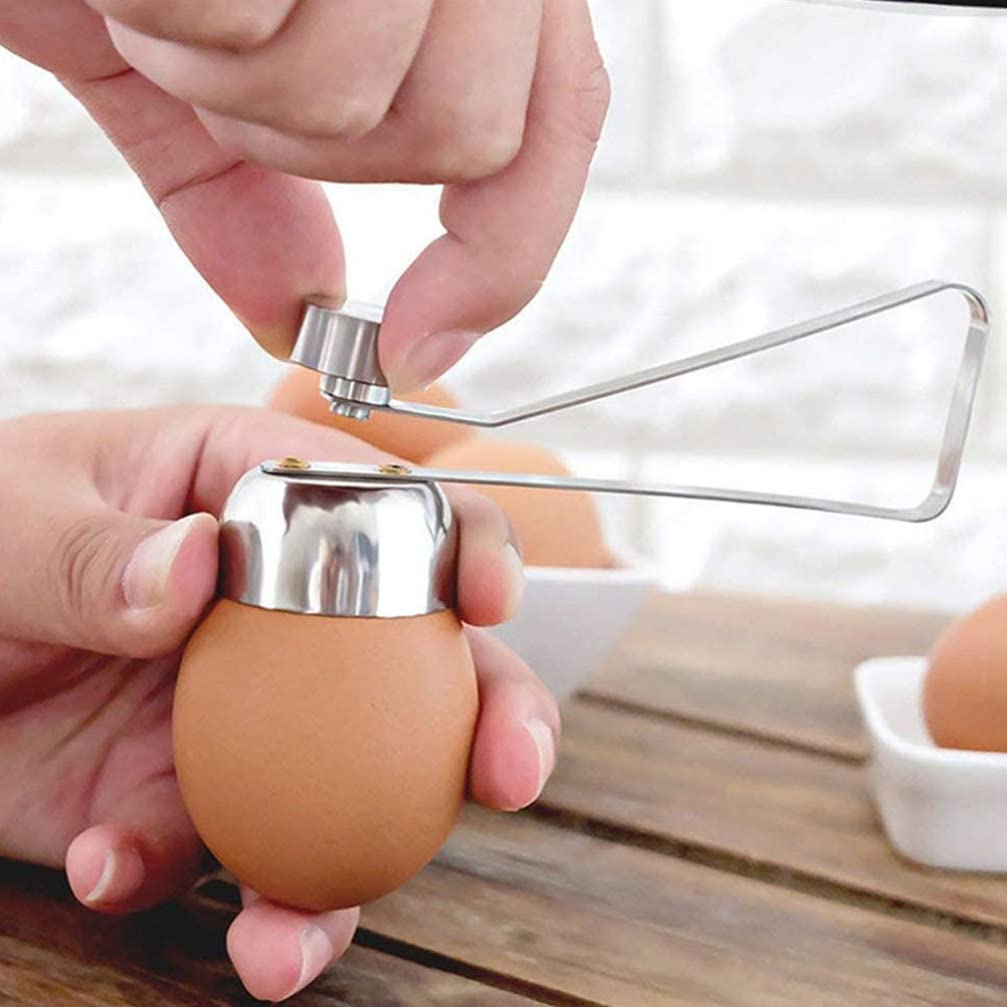 2pcs Stainless Steel Egg Opener - Egg Topper & Shell Cutter Tool for Perfect Soft/Hard Boiled Eggs - Kitchen Gadget for Easy Egg Peeling, Breakfast Prep & Baking Accessories