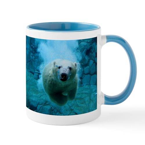 White/Blue Inside - Polar Bear Mugs