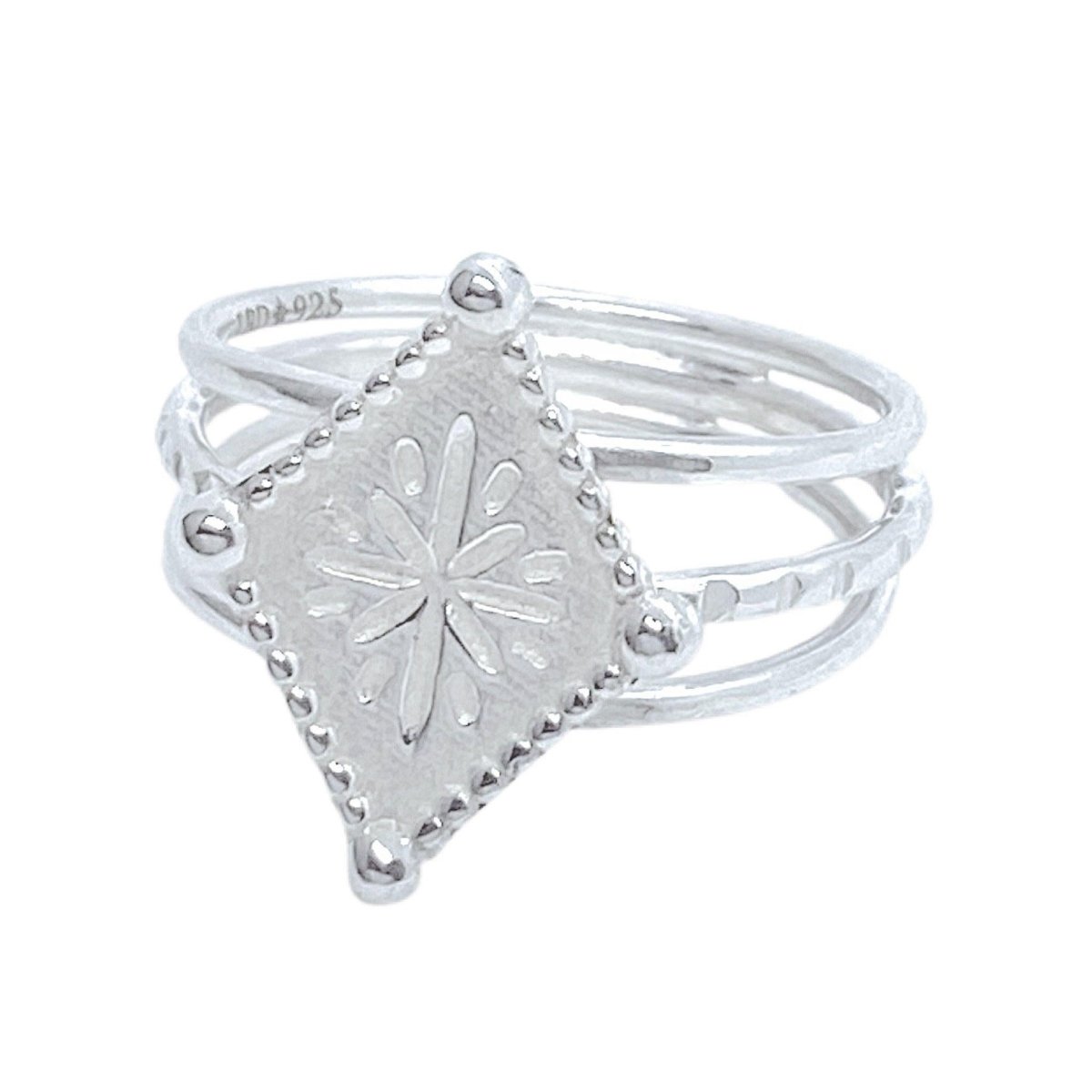 Laihas Prestige Diamond Dust Sterling Silver Signet Ring for Men & Women - Elegant Jewelry Gift for Wedding, Anniversary & Special Occasions