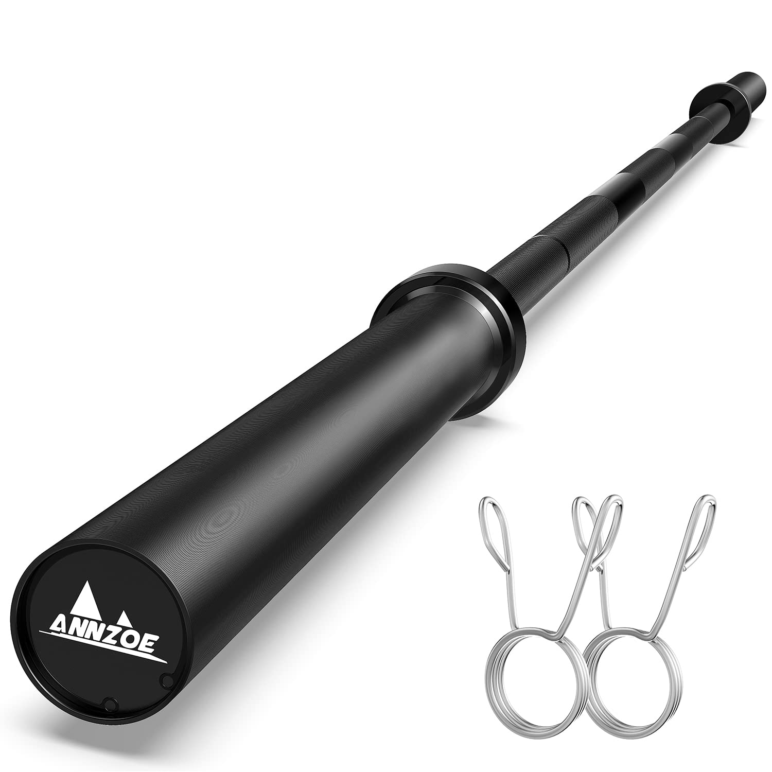 Olympic Barbell Bar 7-Foot Weight Bar - 700 lbs Capacity, Solid Iron Weightlifting Bar for Men - Perfect for Strength Training, Powerlifting & Home Gym Workouts