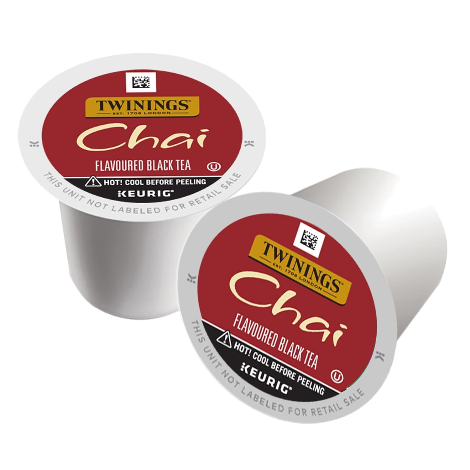 Twinings Chai Flavored Black Tea K-Cup Pods for Keurig - Naturally Sweet & Spicy, Caffeinated, 48 Count (2 Packs) - Perfect for Morning Boost, Afternoon Relaxation & Office Breaks