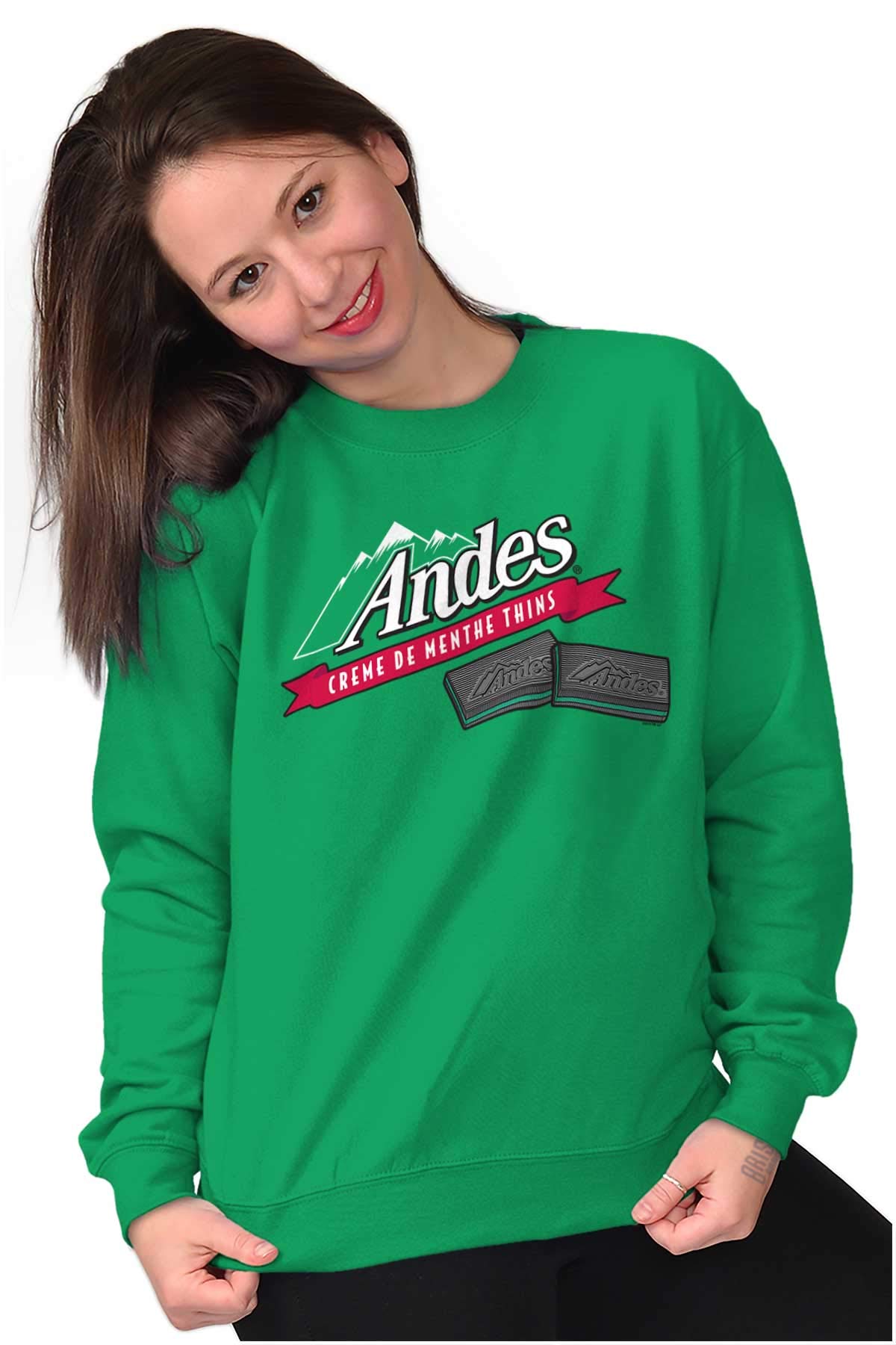 Brisco Brands Andes Chocolate Mints Original Logo Unisex Sweatshirt | Soft Cotton Pullover for Men & Women | Perfect for Casual Wear, Gifts & Holiday Outfits