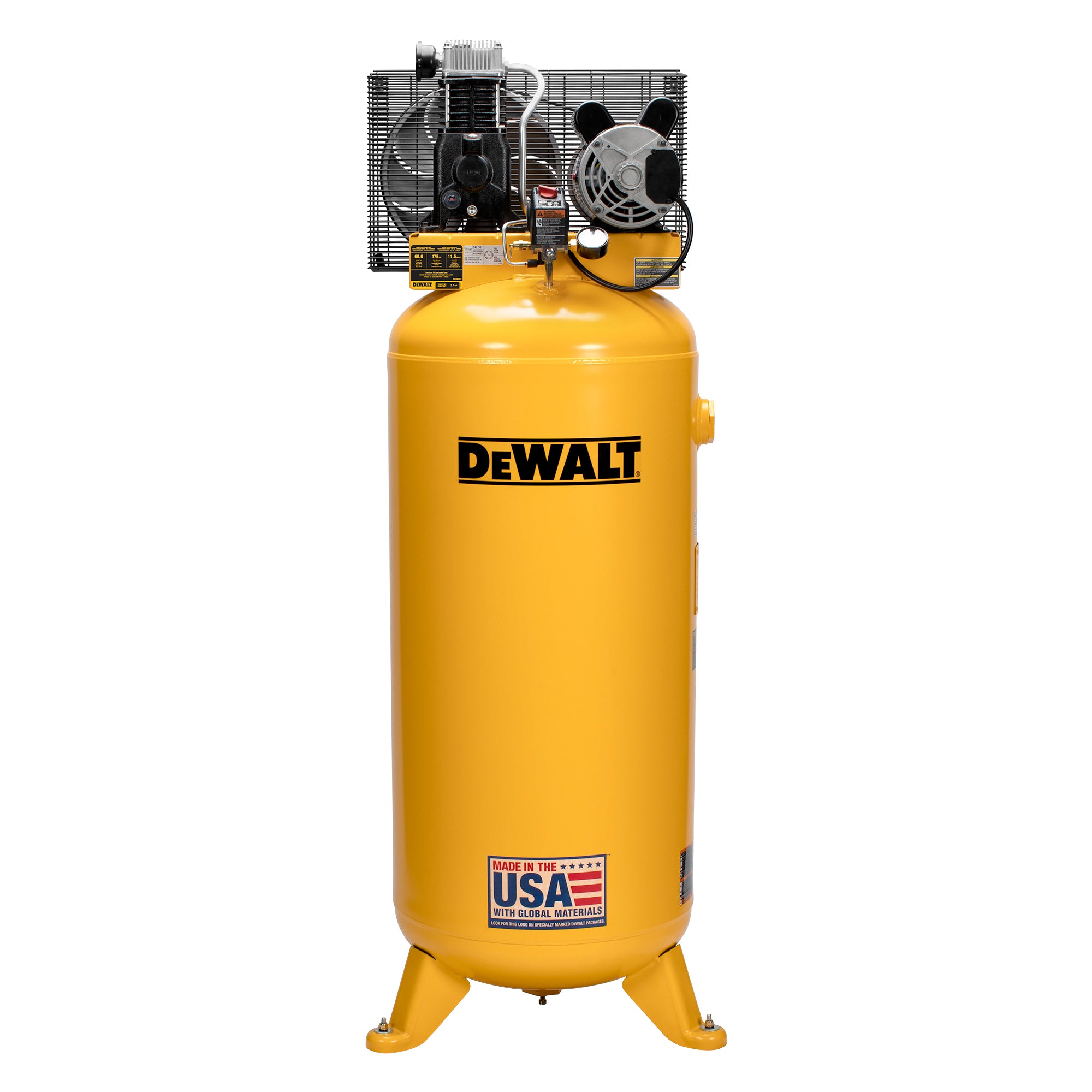 **DeWALT DXCM602 60-Gallon 175 PSI Vertical Air Compressor – Heavy-Duty Industrial Use for Workshops, Construction & Automotive Repair**