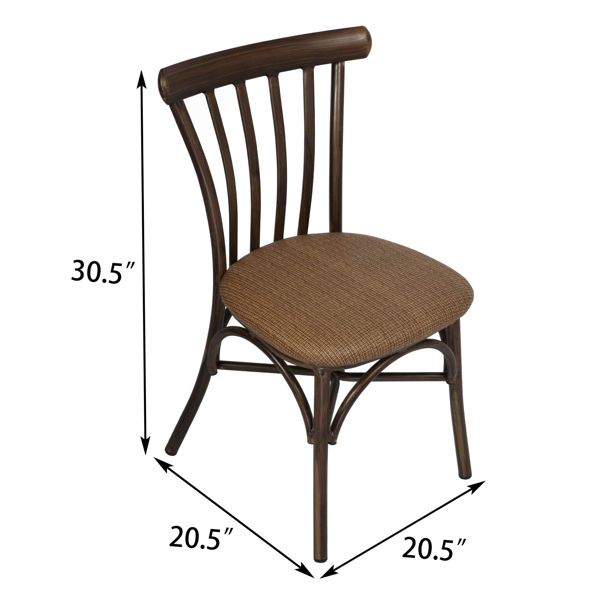 Modern PU Leather Dining Chair Set of 2 - High Back Upholstered Kitchen Chairs with Sturdy Aluminum Frame for Indoor & Outdoor Use (Brown) - Perfect for Dining Room, Kitchen, Patio, and Restaurant Seating