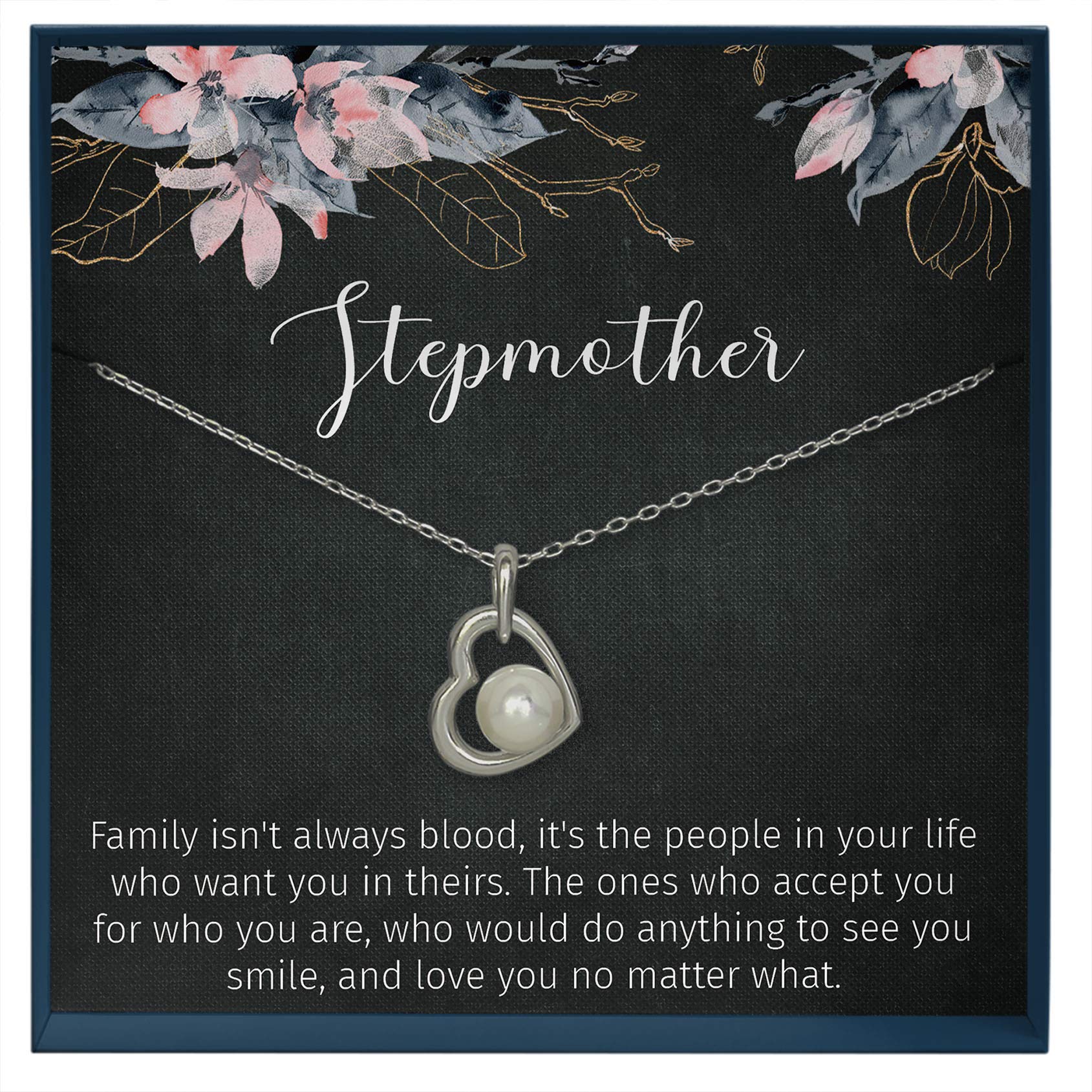 Beautiful Step Mom Necklace - Thoughtful Jewelry Gift for Stepmother from Stepdaughter - Perfect Birthday, Christmas & Appreciation Present - Ideal for Mother's Day, Anniversary & Special Occasions