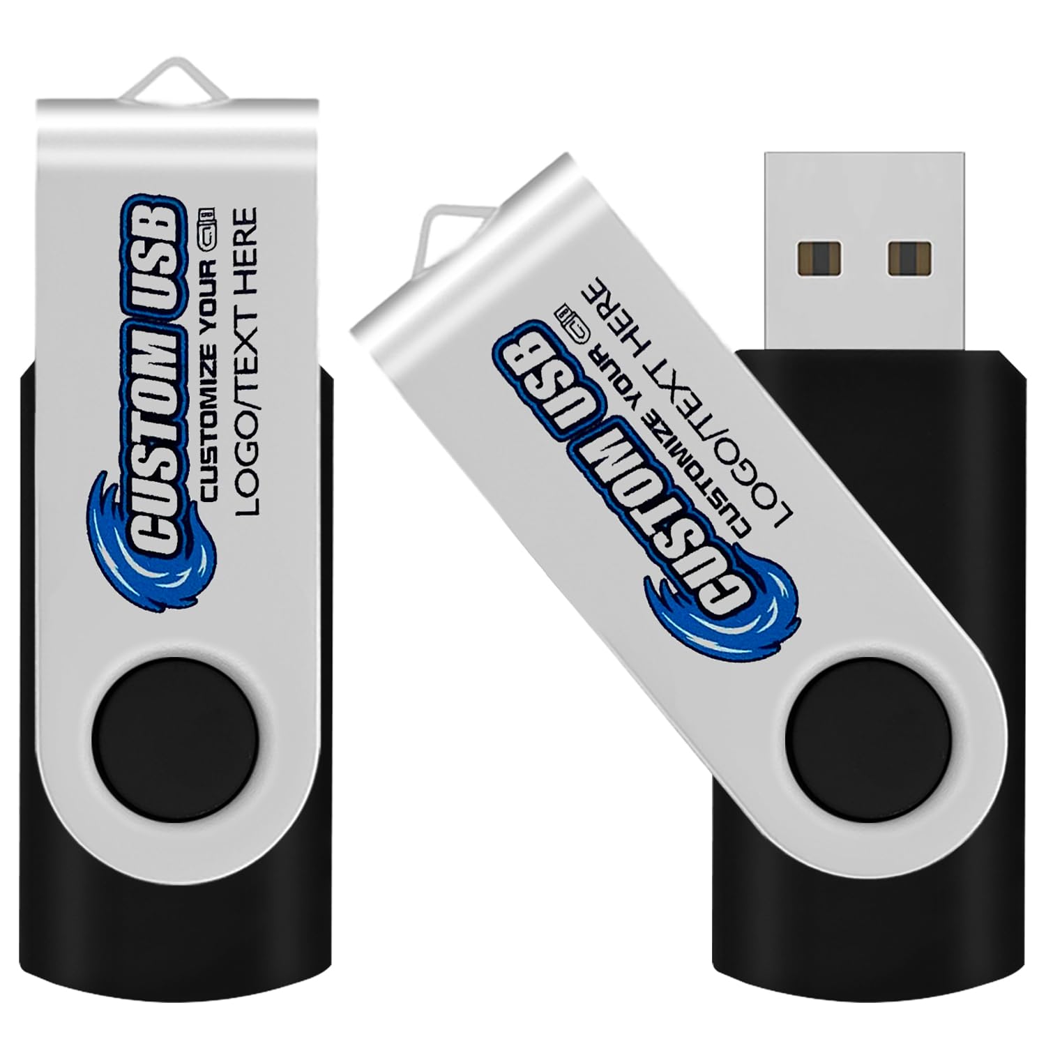 Custom USB Flash Drives 2GB 100 Pack - Personalized Bulk USB 2.0 Thumb Drives with Mixed Colors - Ideal for Promotional Gifts, Business Events & School Projects