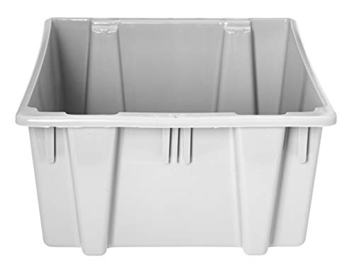 Rubbermaid Commercial 1.6 Cu Ft Gray Storage Tote Box - Heavy Duty Shipping Container for Home Organization, Warehouse & Distribution Centers - Perfect for Moving, Office Supplies Storage & Industrial Use