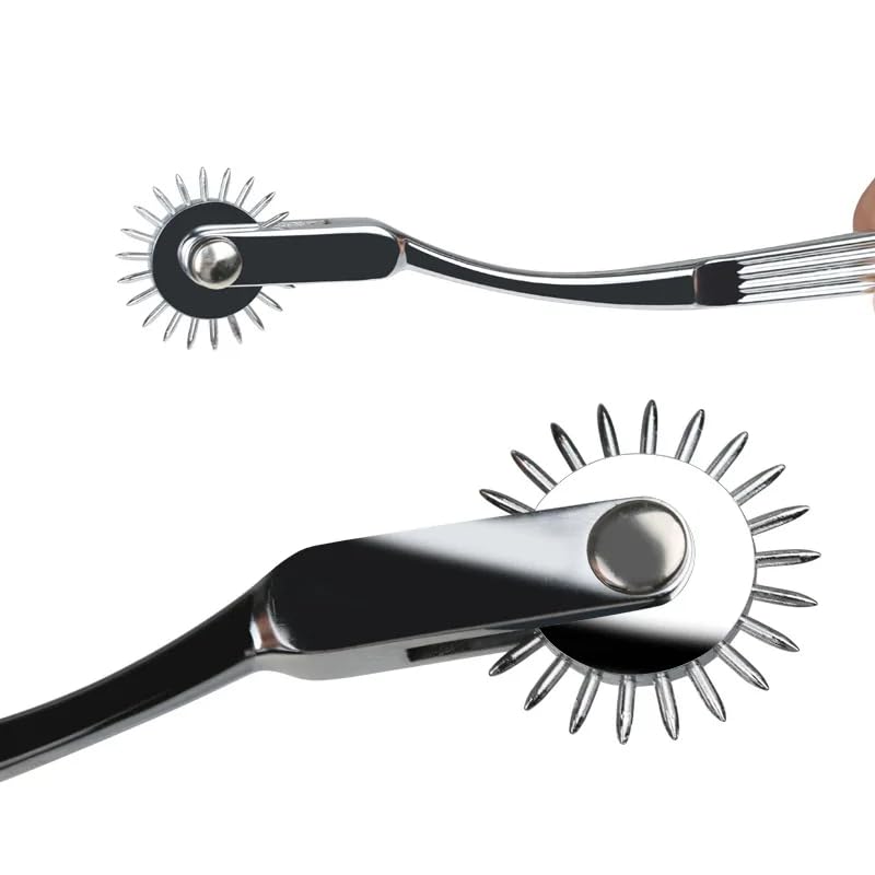Premium Stainless Steel Wartenberg Pinwheel - BDSM Sensory Toy for Couples Foreplay, Fetish & Sensual Massage - Erotic Adult Sex Game Accessory for Bondage & SM Play - Perfect for Spicing Up Bedroom Fun & Sensory Exploration