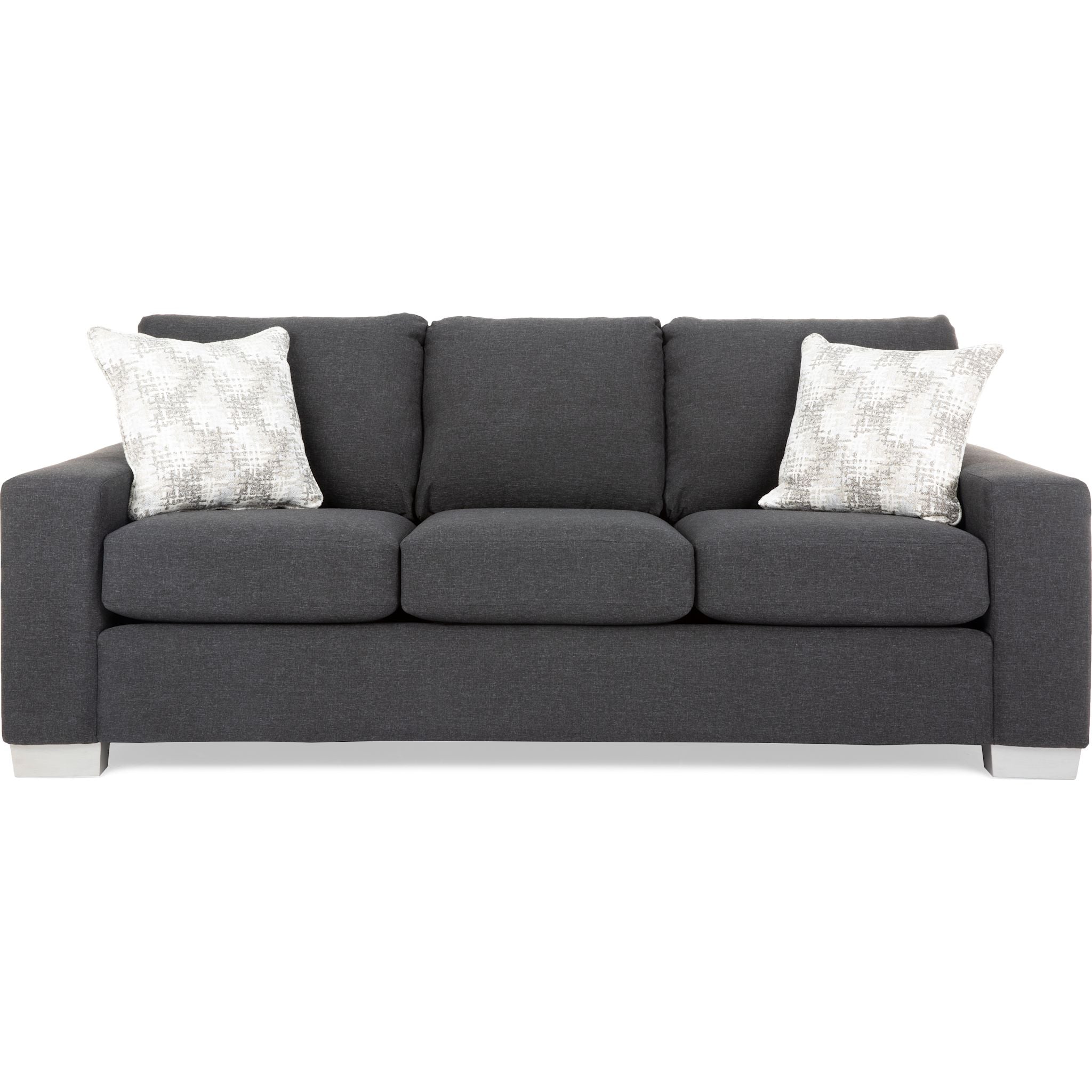 Alessandra Grande Graphite Sofa - Modern Sectional Couch for Living Room, Lounge & Family Room | Comfortable & Stylish Home Furniture