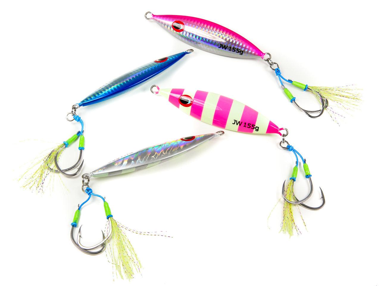 Jigging World Draco Tail Slow Pitch Jigs - Premium Saltwater Fishing Lures for Tuna, Grouper & Snapper - Perfect for Deep Sea Jigging & Bottom Fishing