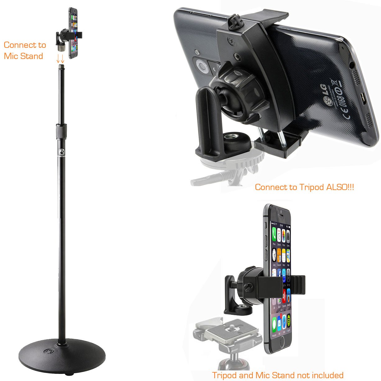 360° Swivel Adjustable Smartphone Holder with 5/8