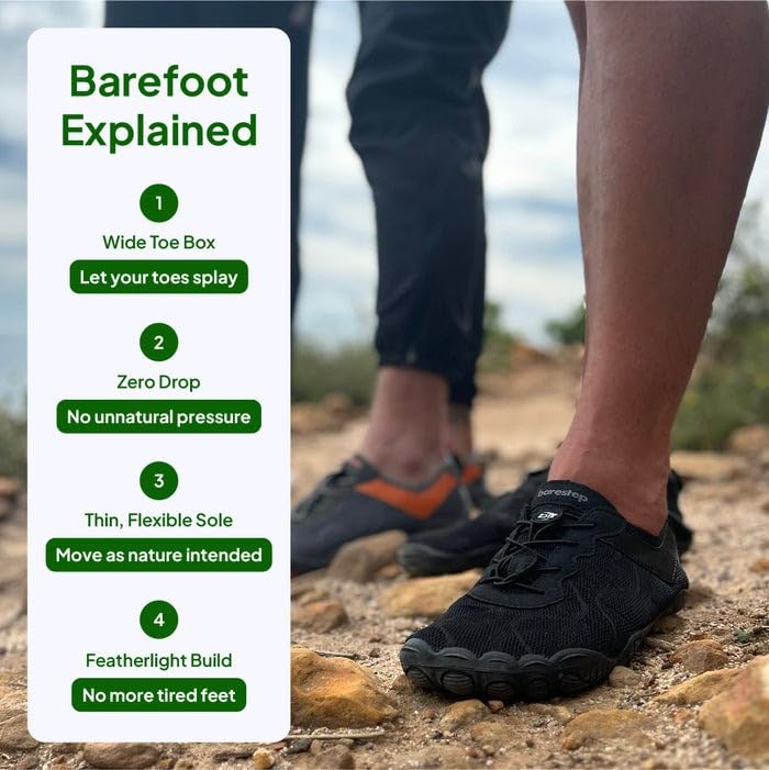 Barefoot Active Shoes for Men & Women - Lightweight Slip-On Hiking Shoes | Trail Running, Gym Workouts & Outdoor Adventures