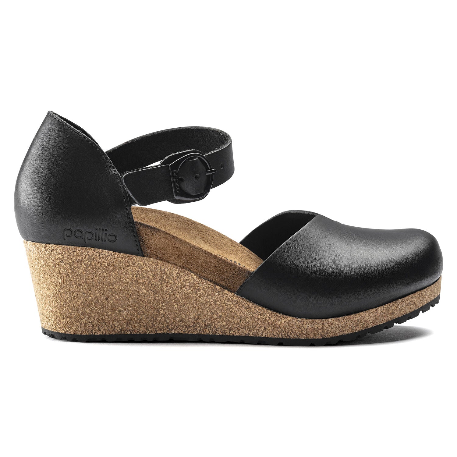 Birkenstock Mary Ring Buckle Leather Sandals for Women - Black Comfortable Adjustable Straps - Perfect for Summer, Beach, and Casual Outings
