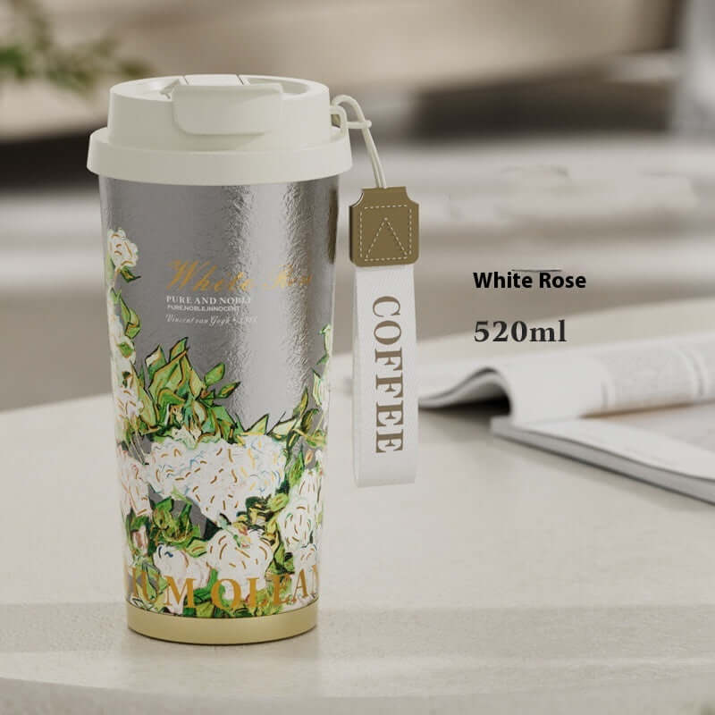 Premium Titanium Coffee Mug with Leak-Proof Lid - Lightweight & Durable Travel Thermos for Hot & Cold Drinks - Perfect for Camping, Hiking, Office & Daily Commute | BC6817