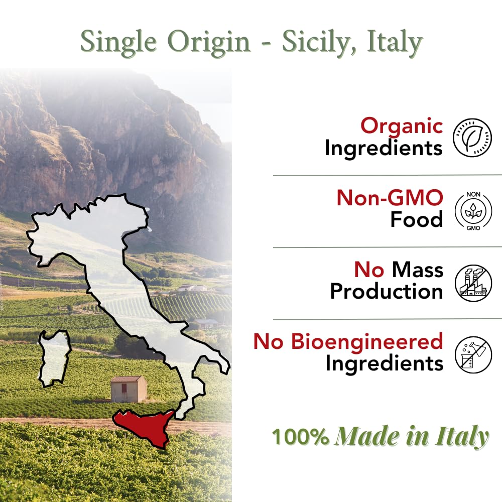 Papa Vince Authentic Italian Food Gift Basket - Organic Gourmet Italian Food Hamper Handcrafted in Sicily with Locally Sourced Ingredients | Perfect for Holidays, Housewarming Gifts & Italian Food Lovers