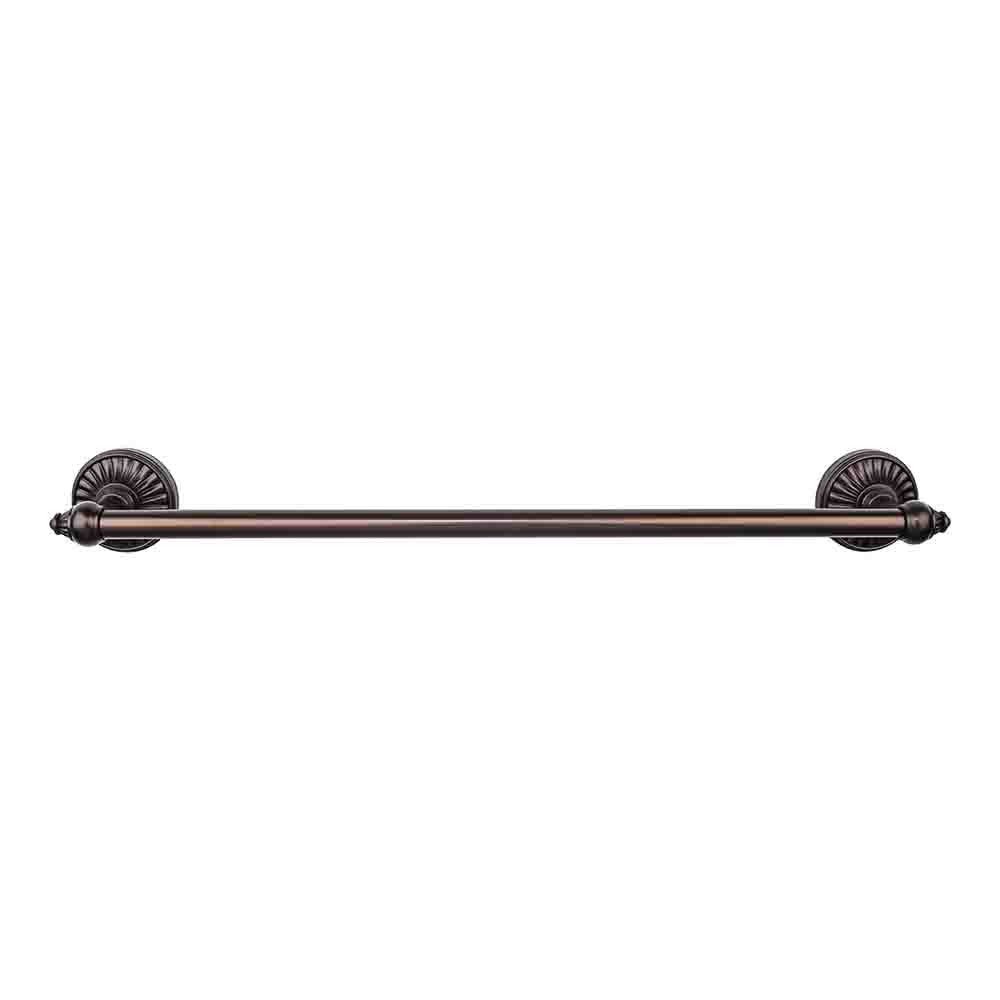 Top Knobs TUSC8-PTA Tuscany Single Towel Rod in Pewter Finish - Elegant Bathroom Accessory for Towel Organization & Spa-Like Decor
