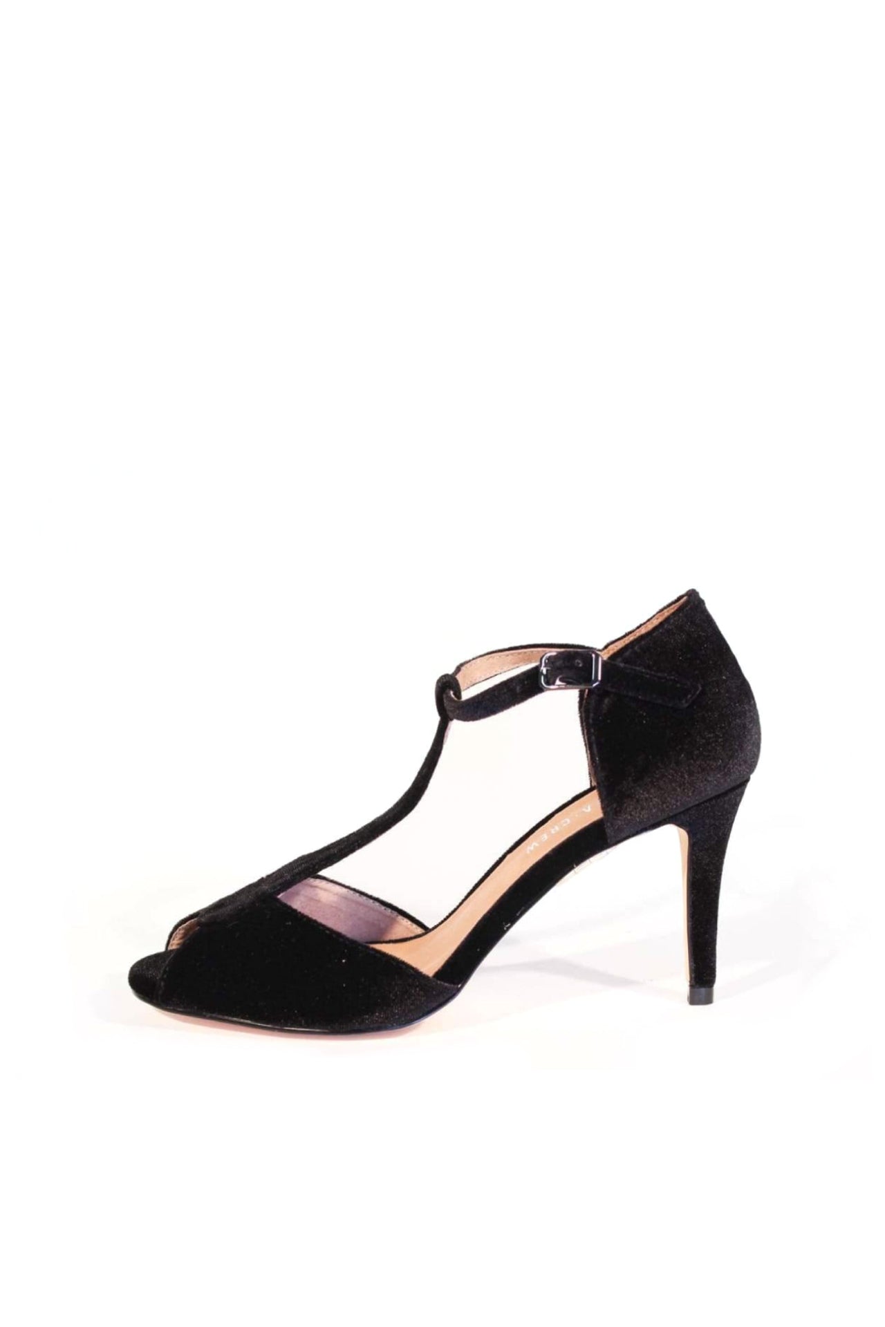 Blondie T-Strap Velvet Heels for Women - Elegant High Heel Sandals for Party, Wedding & Evening Events - Comfortable Dress Shoes with Ankle Strap