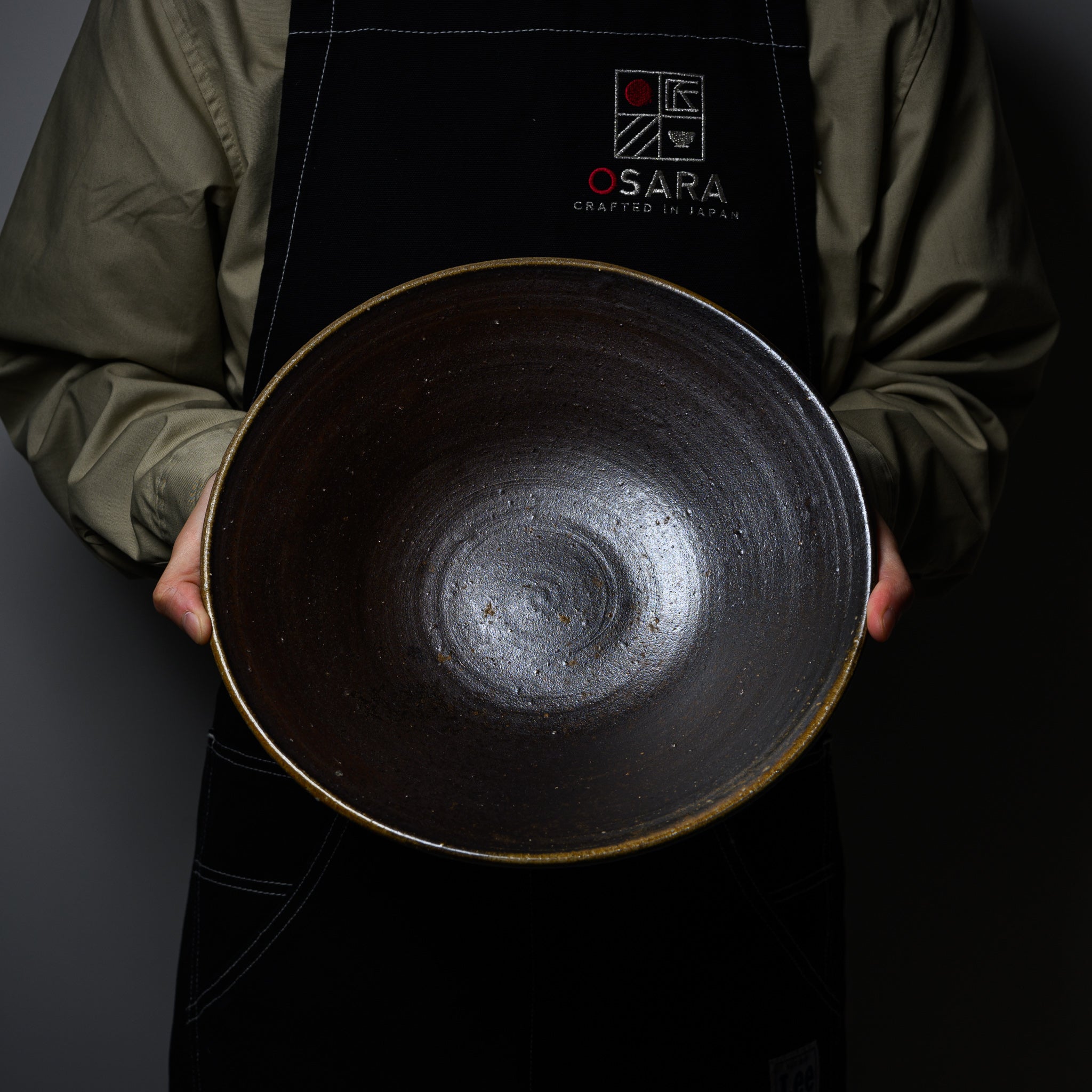 Bizen Ware Pottery Ikebana Vase 28.5cm - Handcrafted Japanese Dark Cloud Glaze Flower Vase for Home Decor, Zen Meditation & Traditional Tea Ceremony