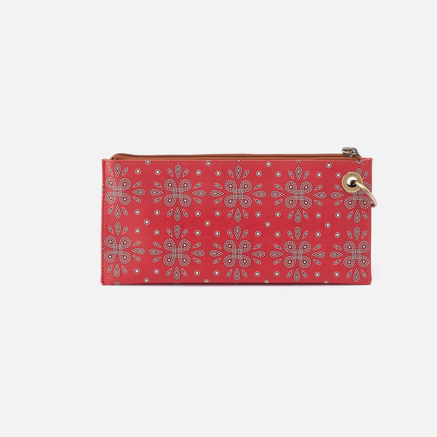 Vida Wristlet Handbag in Coated Canvas - Red Journey Bandana Print Crossbody Purse for Women, Fashionable and Durable for Daily Use, Travel, and Shopping