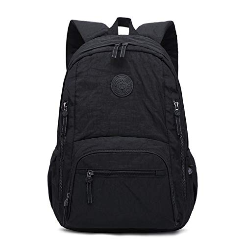 QOHNK Women's Backpack for School, Travel & Work - Stylish Nylon Laptop Backpack for Teen Girls & Women - Perfect for College, Commuting & Daily Use