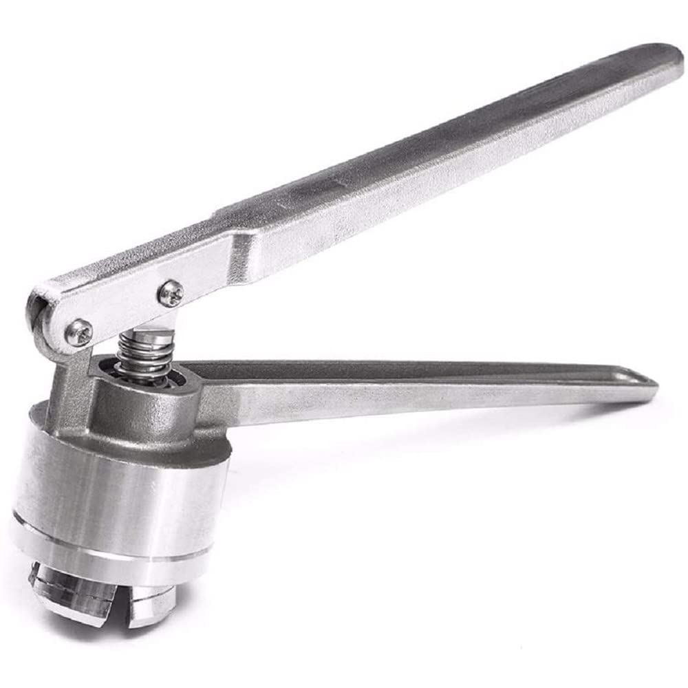 Stainless Steel Manual Vial Crimper - 11mm Aluminum Seal Capper Tool for Flip-Off Caps | Perfect for Pharmacy, Lab & Home Brewing Bottle Sealing