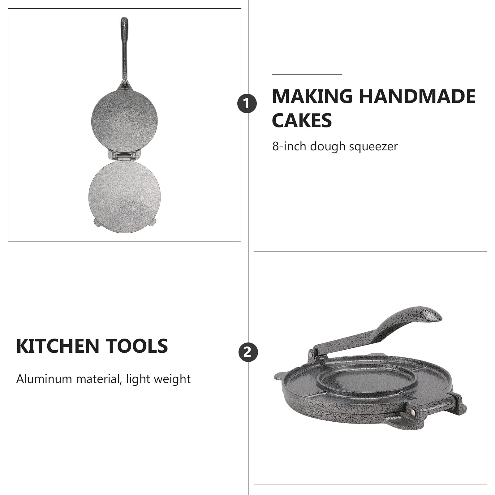 Stainless Steel Tortilla Press Machine - Non-Stick Taco & Pie Maker for Mexican Cuisine, Pizza Dough & Flatbreads | Perfect for Home Kitchens & Restaurants