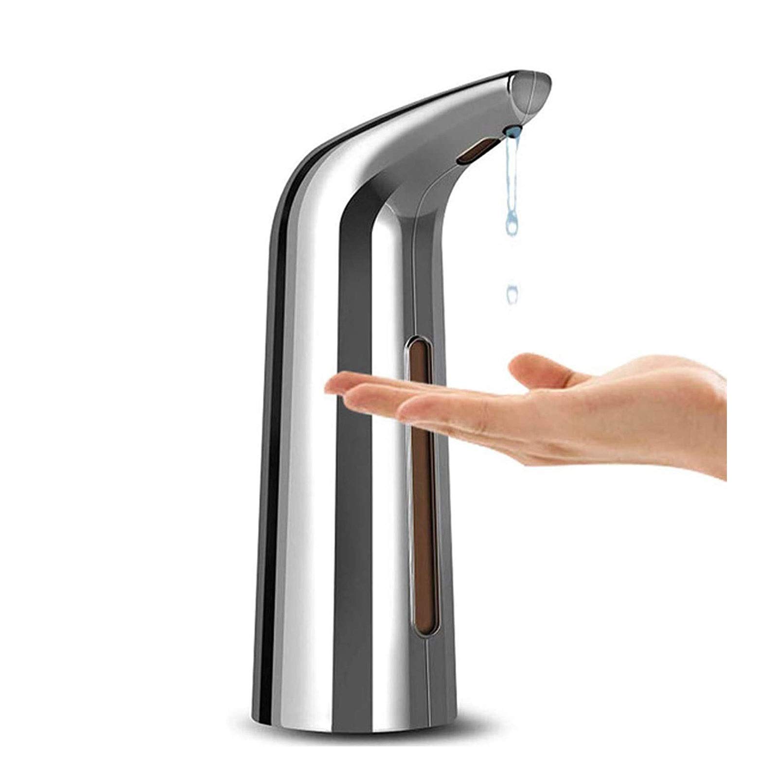 Automatic Touchless Soap Dispenser with Infrared Motion Sensor - 500ml High Capacity for Bathroom, Kitchen, Hotel & Restaurant Use - Silver (Ideal for Hygienic Hand Washing in Homes & Commercial Spaces)
