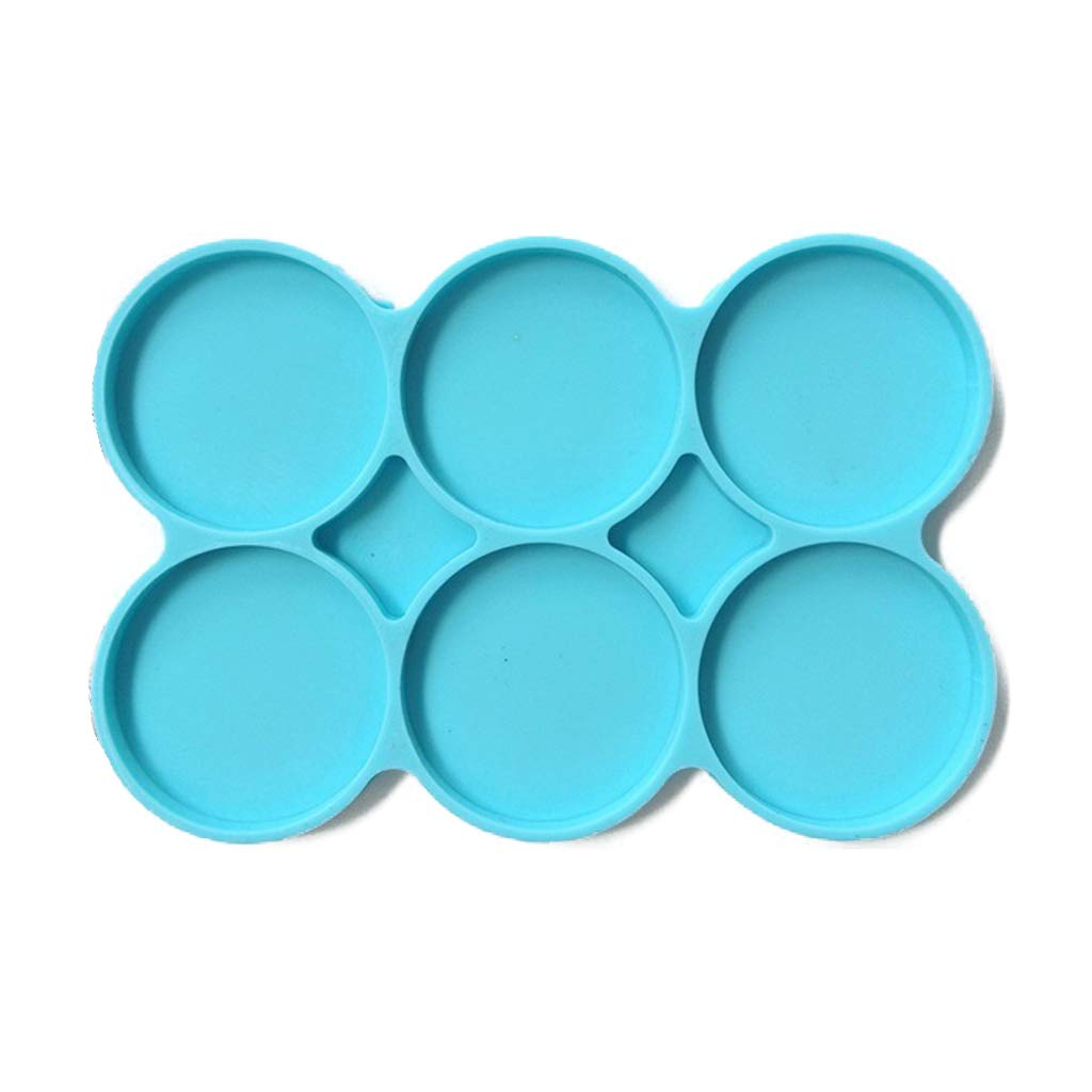 6-Pack Silicone Round Molds for Resin Coasters, Cake, Chocolate & DIY Crafts - Non-Stick Multipurpose Baking Molds for Hamburger Buns, Candy Making & Resin Art Projects - Perfect for Home Baking, Party Decorations & Creative Gifts