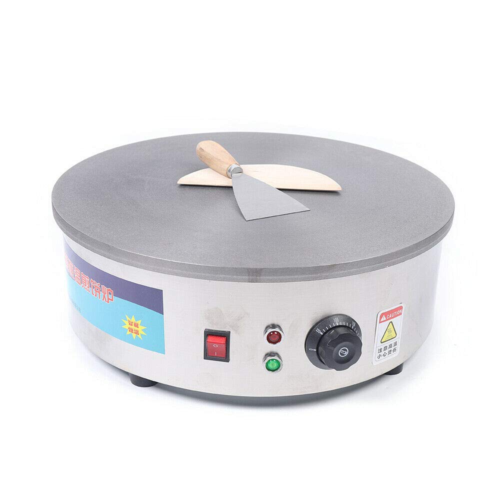 2800W Professional Crepe Maker Machine - 45cm Non-Stick Electric Griddle for Perfect Crepes, Pancakes & Tortillas - High-Quality SX-450P Model (Great for Restaurants, Cafes & Home Breakfast Cooking)