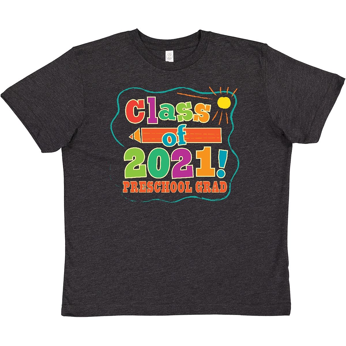 Inktastic Class of 2021 Preschool Graduation Youth T-Shirt - Cute Toddler Graduation Outfit for Kindergarten Celebration & Photo Shoot